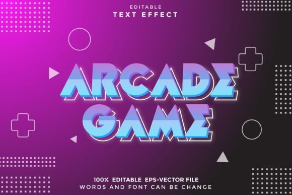 Arcade Game Editable Text Effect