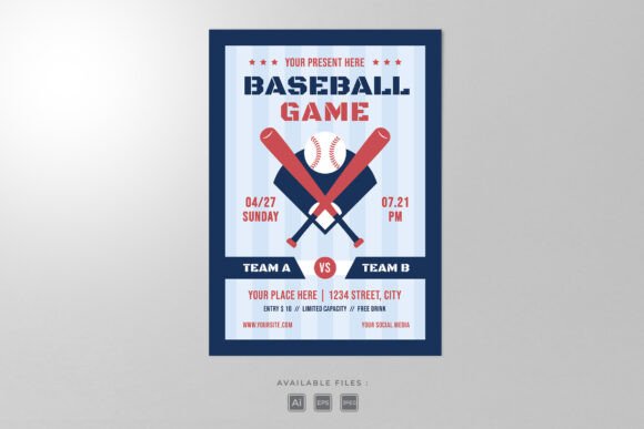 Baseball Game Poster: A Modern Design Template