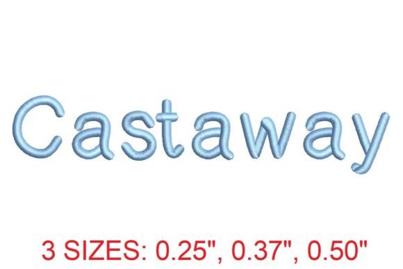 Castaway Embroidery Font: Elegant Stitching for Every Design