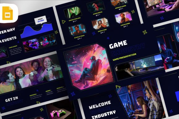 Dark Game Industry Google Slide Template