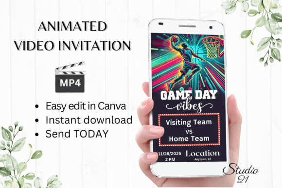 Digital Basketball Game Invite