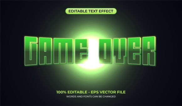 Editable Game over Text Effect for Dynamic Designs