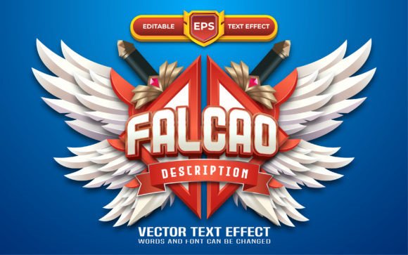 Falcao 3D Game Logo Text Effect for Bold Visuals