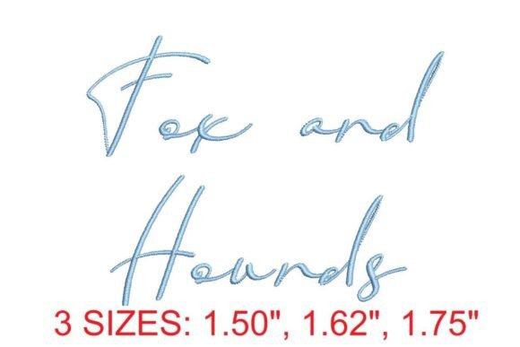 Fox and Hounds Embroidery Font: Elegant Stitching