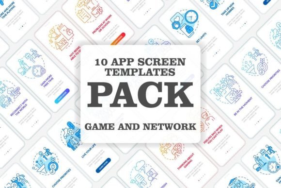 Game and Social Network Addiction Apps Design Bundle