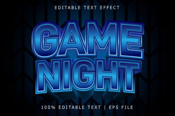 Game Night Editable Text Effect: Dynamic Typography