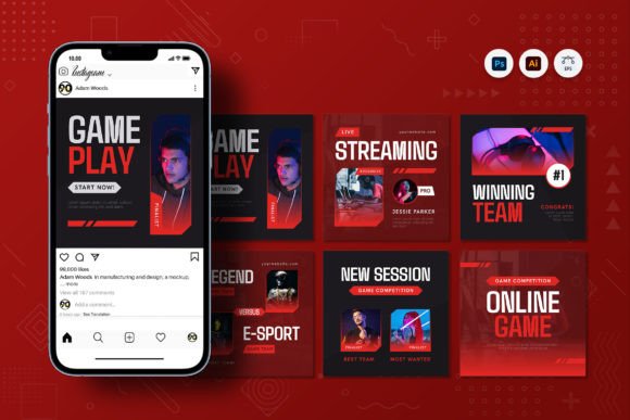 Game Play Instagram Post Templates for Pro Designs