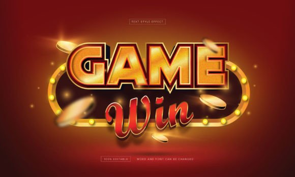 Game Win 2 Style Text Effect: Editable Impact