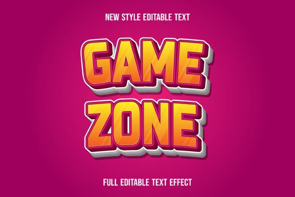 Game Zone Text Effect for Dynamic Typography