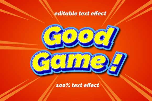 Good Game Comedy Text Effect: Fun, Editable Typography