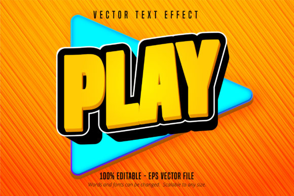 Play Text: A Cartoon Game Text Effect for Adobe Illustrator