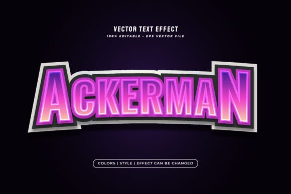 Purple Gradient Game Text Effect