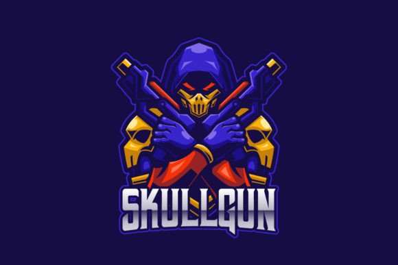 Skullgun E-sports Game Logo: A Bold Branding Asset
