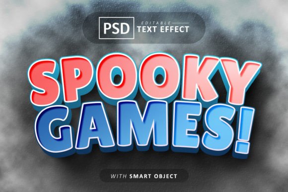 Spooky Game Text Effect: Editable PSD for Bold Designs
