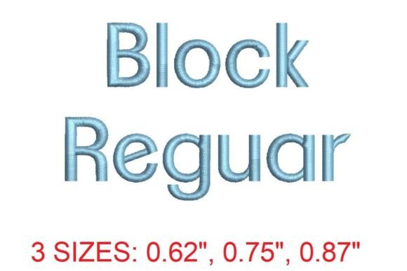 Timeless Precision: The Block Regular Embroidery Font