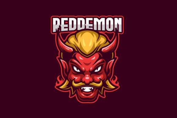 Wild Demon E-sports Game Logo Template: A Dynamic Design Asset