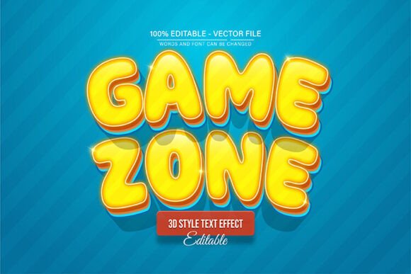 Yellow Game Zone 3D Text Effect for Impactful Designs